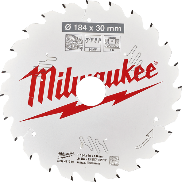 MILWAUKEE 184MM 24T Framing Circular Saw Blade 30mm Bore Size